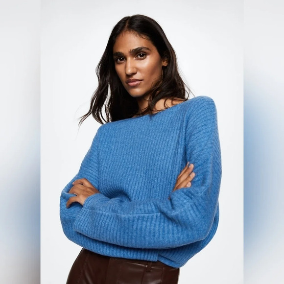Mango [XS]  Boat neck ribbed sweater - Picture 4 of 7